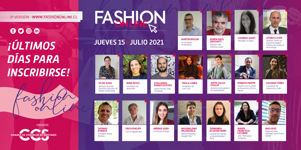 Conoce las presentaciones de los speakers de Fashion Online 2021